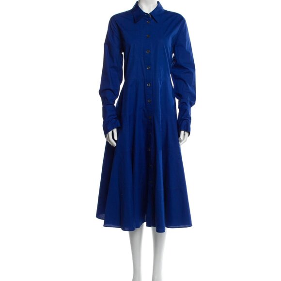 CO Dresses & Skirts - Co. Midi Length Blue Poplin Dress Size: XS